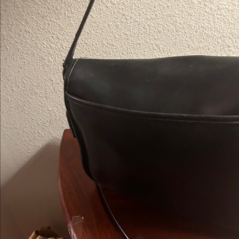 Coach Black Leather Saddle Shoulder Bag - Picture 5 of 13